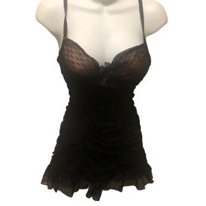 Victoria’s Secret Sexy Little Things Corset 34B Black Underwire Coquette Girl